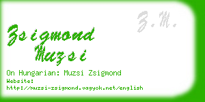zsigmond muzsi business card
